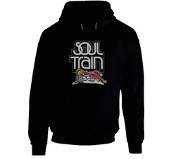 Soul Train, T-Shirt, R&B, Urban, Music, Don Cornelius, Motown, Retro, 60's, 70's Black Hooded Sweatshirt Hoodie