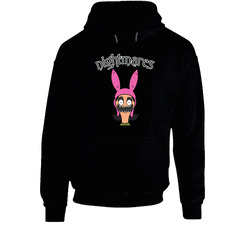 Louise Belcher Inspired Nightmares Funny Valentine Makeover Black Hooded Sweatshirt Hoodie Louise Belcher Inspired Nightmares Funny Valentine Makeover Black Hooded Sweatshirt Hoodie