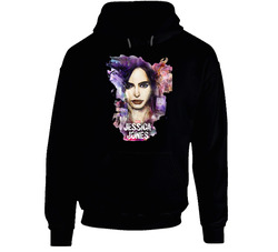Jessica Jones Watercolour Poster Logo Netflix Original Fan Black Hooded Sweatshirt Hoodie Jessica Jones Watercolour Poster Logo Netflix Original Fan Black Hooded Sweatshirt Hoodie