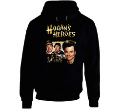 Df Hogan's Heroes Black Hooded Sweatshirt Hoodie Df Hogan's Heroes Black Hooded Sweatshirt Hoodie