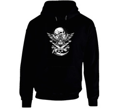 Freemason Skull Bones Not Too Late Black Hooded Sweatshirt Hoodie Freemason Skull Bones Not Too Late Black Hooded Sweatshirt Hoodie