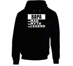 Bapa The Man The Myth The Legend Father's Day Gift Dad Malay Black Hooded Sweatshirt Hoodie Bapa The Man The Myth The Legend Father's Day Gift Dad Malay Black Hooded Sweatshirt Hoodie