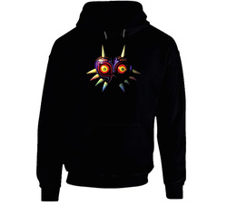 The Legend Of Zelda Majoras Mask Retro Black Hooded Sweatshirt Hoodie The Legend Of Zelda Majoras Mask Retro Black Hooded Sweatshirt Hoodie