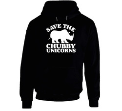 Save The Chubby Unicorns Funny Rhinoceros Black Hooded Sweatshirt Hoodie Save The Chubby Unicorns Funny Rhinoceros Black Hooded Sweatshirt Hoodie