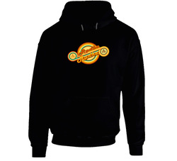 Retro Radhe Black Hooded Sweatshirt Hoodie