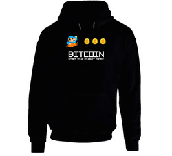 Bitcoin Journey - Black Hooded Sweatshirt Hoodie