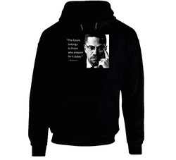 Malcolm X Quote Black Hooded Sweatshirt Hoodie