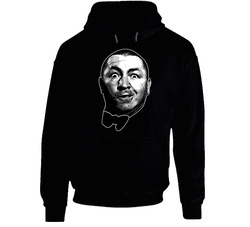 Curly Three Stooges Black Hooded Sweatshirt Hoodie