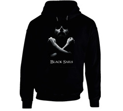 Black Sails Tv Show Crossbones Pirates Black Hooded Sweatshirt Hoodie Black Sails Tv Show Crossbones Pirates Black Hooded Sweatshirt Hoodie