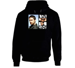 Gerard Butler Black Hooded Sweatshirt Hoodie Gerard Butler Black Hooded Sweatshirt Hoodie