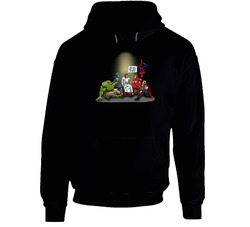 Super Hero Black Hooded Sweatshirt Hoodie