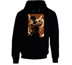 Kenpachi Anime Manga Bleach Shinigami Black Hooded Sweatshirt Hoodie