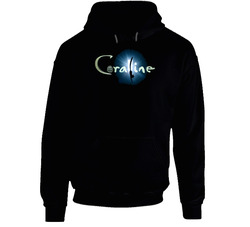 Coraline Movie Black Hooded Sweatshirt Hoodie Coraline Movie Black Hooded Sweatshirt Hoodie