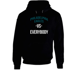 Philadelphia Eagles Vs Everybody Mens Black Hooded Sweatshirt Hoodie Philadelphia Eagles Vs Everybody Mens Black Hooded Sweatshirt Hoodie