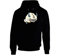Avatar The Last Airbender - Appa And Momo - Cute Black Black Hooded Sweatshirt Hoodie Avatar The Last Airbender - Appa And Momo - Cute Black Black Hooded Sweatshirt Hoodie
