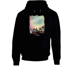 Get Back Beatles Movie Black Hooded Sweatshirt Hoodie Get Back Beatles Movie Black Hooded Sweatshirt Hoodie