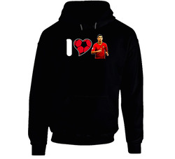 I Heart Cristiano Ronaldo Portugal World Cup Black Hooded Sweatshirt Hoodie I Heart Cristiano Ronaldo Portugal World Cup Black Hooded Sweatshirt Hoodie