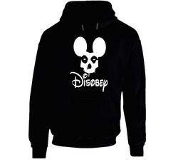 Disobey Disney Skull Mistif Mickey Ear Black Hooded Sweatshirt Hoodie Disobey Disney Skull Mistif Mickey Ear Black Hooded Sweatshirt Hoodie