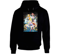 Pretty Guardian Sailor Moon Anime Tv Show Cool Fan Black Hooded Sweatshirt Hoodie Pretty Guardian Sailor Moon Anime Tv Show Cool Fan Black Hooded Sweatshirt Hoodie