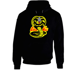 New Snake Cobra Kai No Mercy Strike  80s Black Hooded Sweatshirt Hoodie