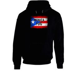 Country Flag Monica Puig Puerto Rico Tennis Olympics Black Hooded Sweatshirt Hoodie Country Flag Monica Puig Puerto Rico Tennis Olympics Black Hooded Sweatshirt Hoodie