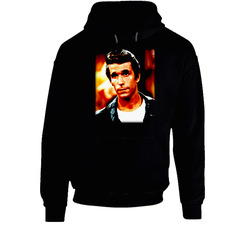 Happy Days The Fonz Black Hooded Sweatshirt Hoodie Happy Days The Fonz Black Hooded Sweatshirt Hoodie