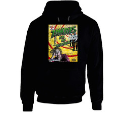 Zombies Ate My Neighbors Sega Game Cover Distressed Black Hooded Sweatshirt Hoodie Zombies Ate My Neighbors Sega Game Cover Distressed Black Hooded Sweatshirt Hoodie