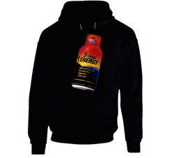 5 Hour Energy Drink Black Hooded Sweatshirt Hoodie 5 Hour Energy Drink Black Hooded Sweatshirt Hoodie
