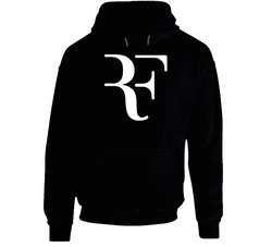 Roger Federrer Balck Black Hooded Sweatshirt Hoodie