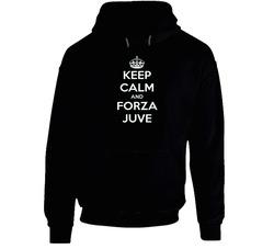 Juventus Keep Calm And Forza Juve Soccer Football Black Hooded Sweatshirt Hoodie Juventus Keep Calm And Forza Juve Soccer Football Black Hooded Sweatshirt Hoodie