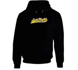 Late Night With David Letterman Black Hooded Sweatshirt Hoodie Late Night With David Letterman Black Hooded Sweatshirt Hoodie
