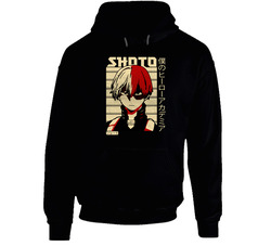 Shoto Todoroki Black Hooded Sweatshirt Hoodie Shoto Todoroki Black Hooded Sweatshirt Hoodie