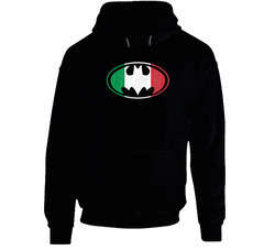 Italian Batman Black Hooded Sweatshirt Hoodie Italian Batman Black Hooded Sweatshirt Hoodie