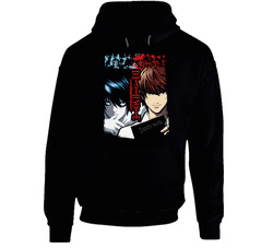 Perfect Fit T Shirts Death Note Pair Anime Black Hooded Sweatshirt Hoodie Perfect Fit T Shirts Death Note Pair Anime Black Hooded Sweatshirt Hoodie