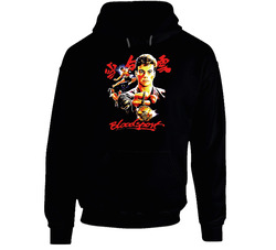 Bloodsport Jean Claude Van Damme Black Hooded Sweatshirt Hoodie