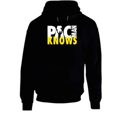 Pacman Knows Ultimate Fighting Black Hooded Sweatshirt Hoodie