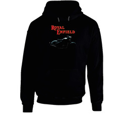 Royal Enfield Bullet Classic Black Hooded Sweatshirt Hoodie Royal Enfield Bullet Classic Black Hooded Sweatshirt Hoodie