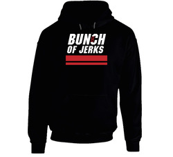 Carolina Hurricanes Bunch Of Jerks Cool Funny Nhl Hockey Fan Black Hooded Sweatshirt Hoodie