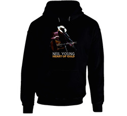 Neil Young Guitar Black Hooded Sweatshirt Hoodie