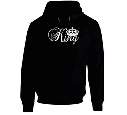 King Black Black Hooded Sweatshirt Hoodie King Black Black Hooded Sweatshirt Hoodie