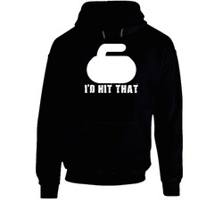 Funny Curling I'd Hit That Black Hooded Sweatshirt Hoodie Funny Curling I'd Hit That Black Hooded Sweatshirt Hoodie