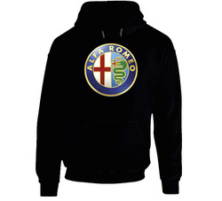 Alfa Romeo Italy Italian Cars Auto Car Racing Cool Black Hooded Sweatshirt Hoodie Alfa Romeo Italy Italian Cars Auto Car Racing Cool Black Hooded Sweatshirt Hoodie