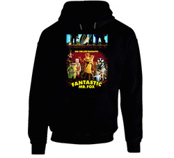 Fantastic Mr Fox Animated Black Hooded Sweatshirt Hoodie Fantastic Mr Fox Animated Black Hooded Sweatshirt Hoodie
