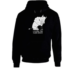 I Found The Hugs Bison Funny Science Black Hooded Sweatshirt Hoodie I Found The Hugs Bison Funny Science Black Hooded Sweatshirt Hoodie