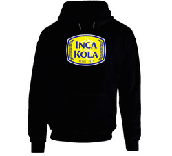 Inca Kola Soda Pop Popular Peruvian Drink Black Hooded Sweatshirt Hoodie Inca Kola Soda Pop Popular Peruvian Drink Black Hooded Sweatshirt Hoodie