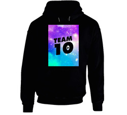 Galaxy Team 10- Jake Paul Black Hooded Sweatshirt Hoodie Galaxy Team 10- Jake Paul Black Hooded Sweatshirt Hoodie