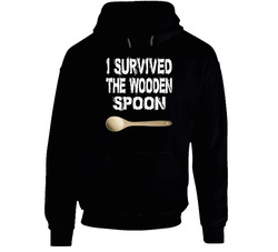 I Survived The Wooden Spoon Black Black Hooded Sweatshirt Hoodie I Survived The Wooden Spoon Black Black Hooded Sweatshirt Hoodie