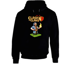 Wizard Clash Of Clans Game Black Hooded Sweatshirt Hoodie Wizard Clash Of Clans Game Black Hooded Sweatshirt Hoodie