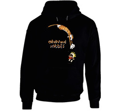 Calvin And Hobbes 4 Black Hooded Sweatshirt Hoodie Calvin And Hobbes 4 Black Hooded Sweatshirt Hoodie