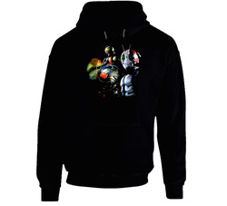 Masked Rider Anime Black Hooded Sweatshirt Hoodie